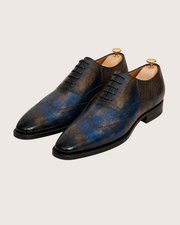 Blue & brown patina lazyman oxford
