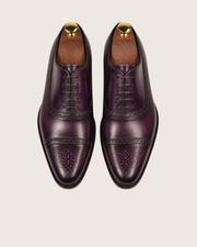 Purple semi-brogue oxford