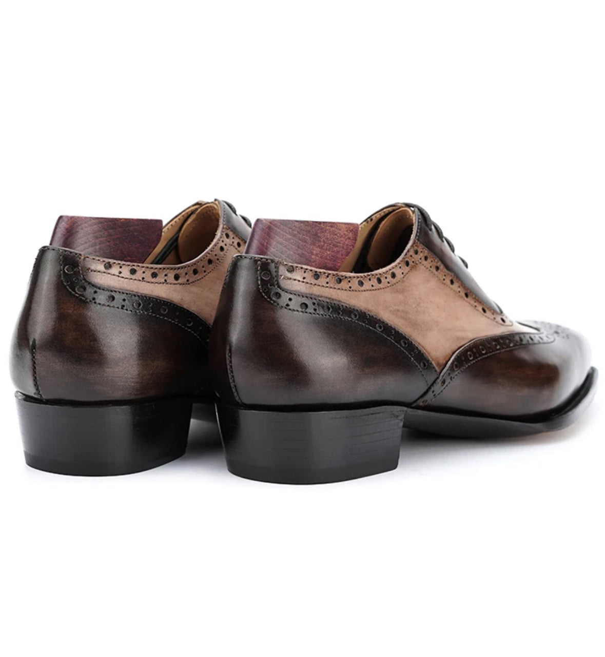 Mens semi-brogue oxford shoes