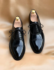 Black captoe oxford A-21