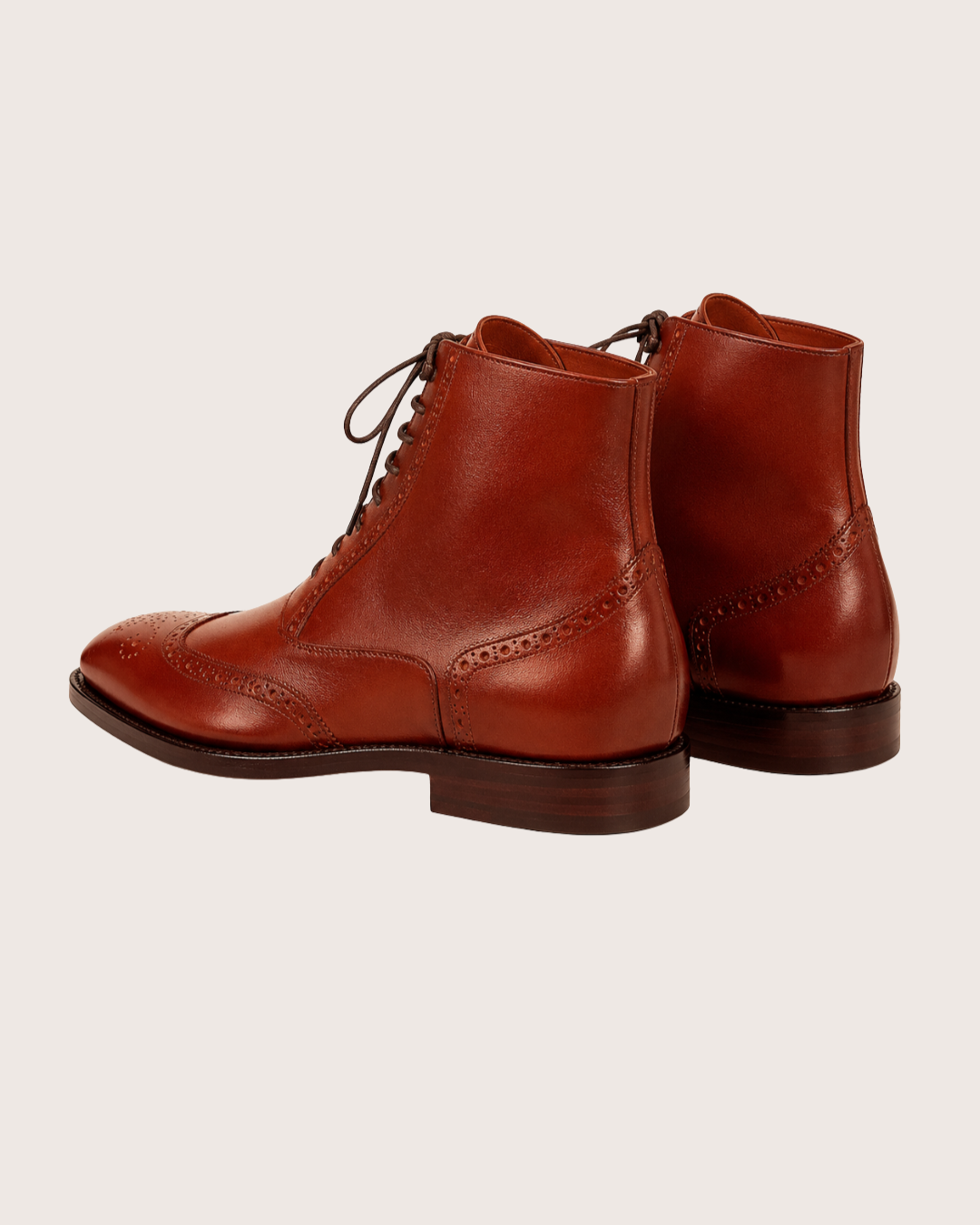 Brown wingtip boots