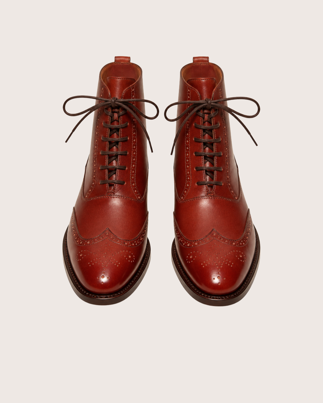 Brown wingtip boots