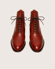 Brown wingtip boots