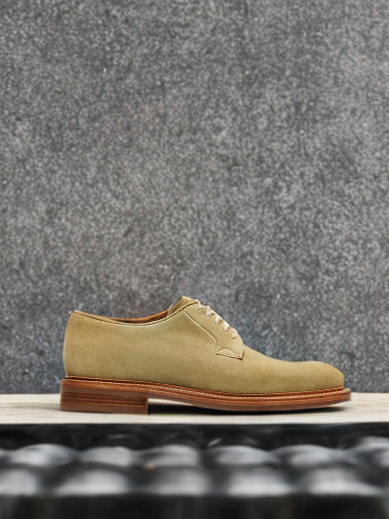 Beige suede Leather derby