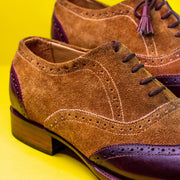 Brow suede leather oxford