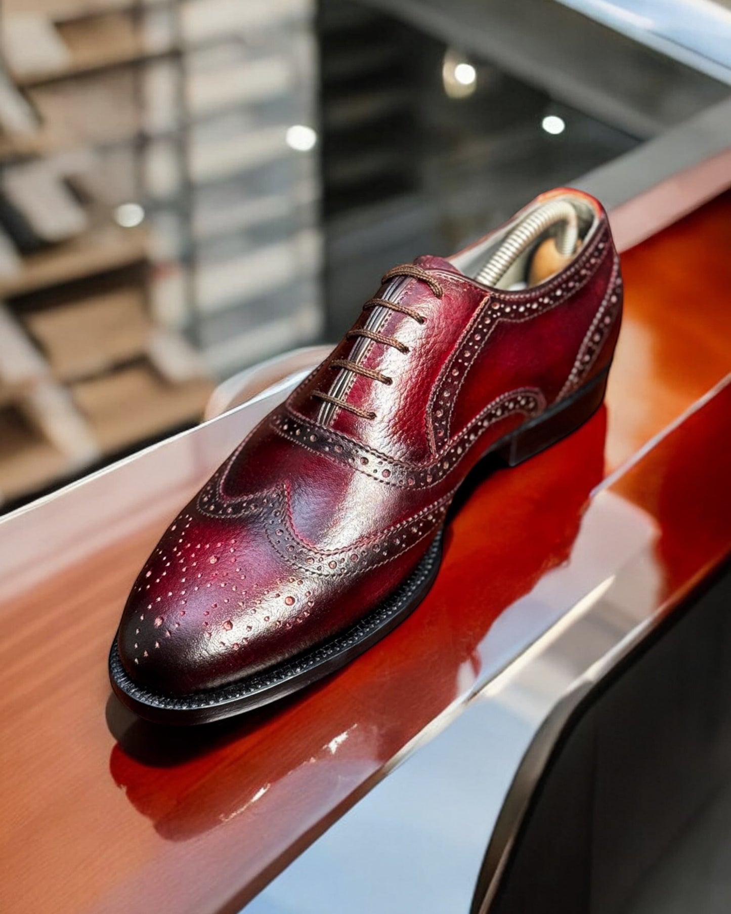 Burgandy grains leather oxford