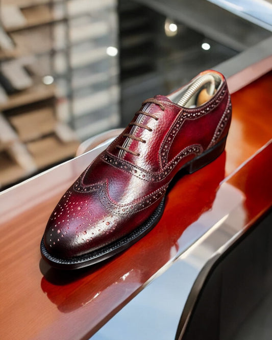 Burgandy grains leather oxford