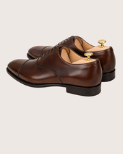 Brown cap-toe oxford