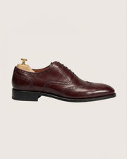 Burgundy Wingtip Oxford Shoes for Men | Handmade Brogues A-32