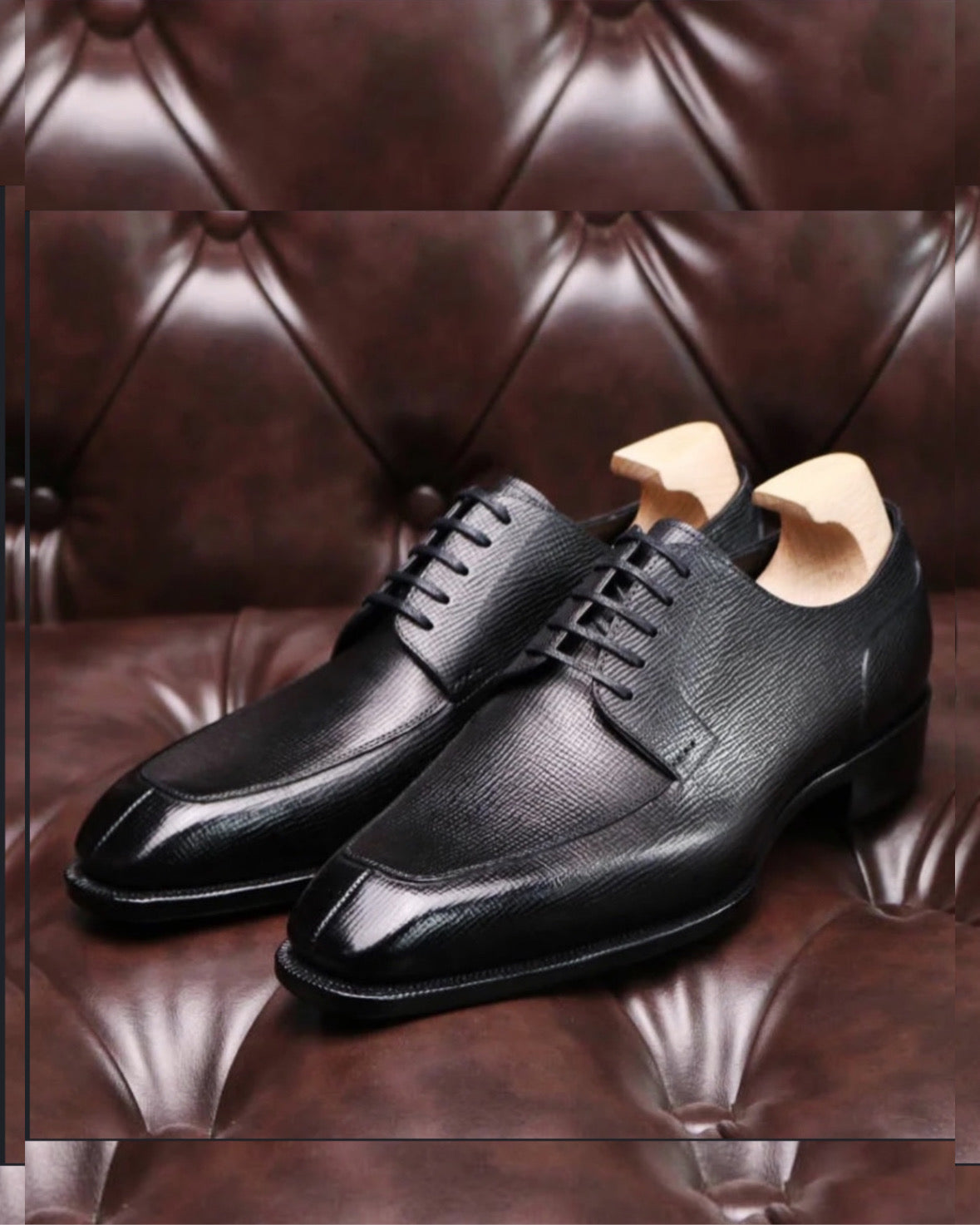 Black split toe derby