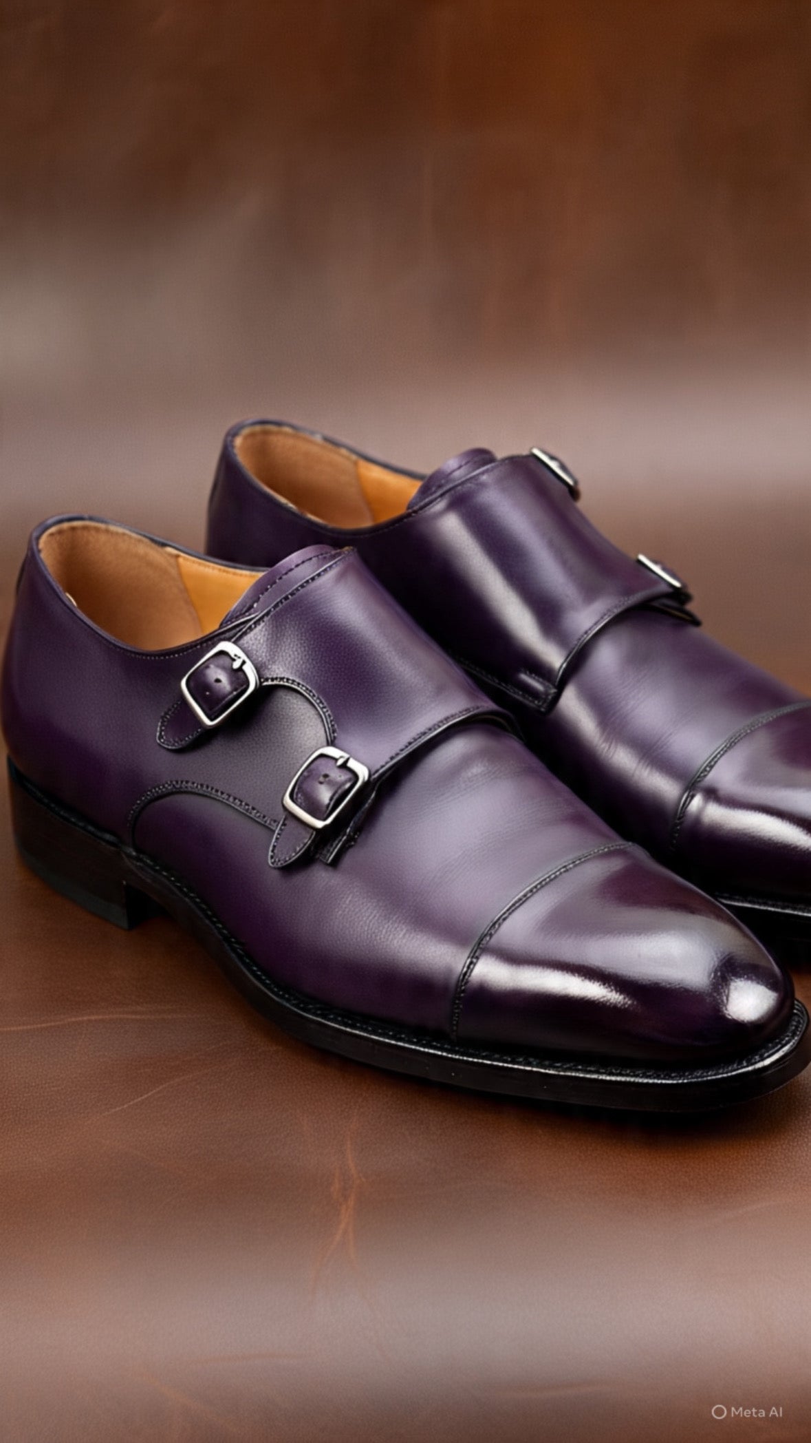 Purple patine monkstrap