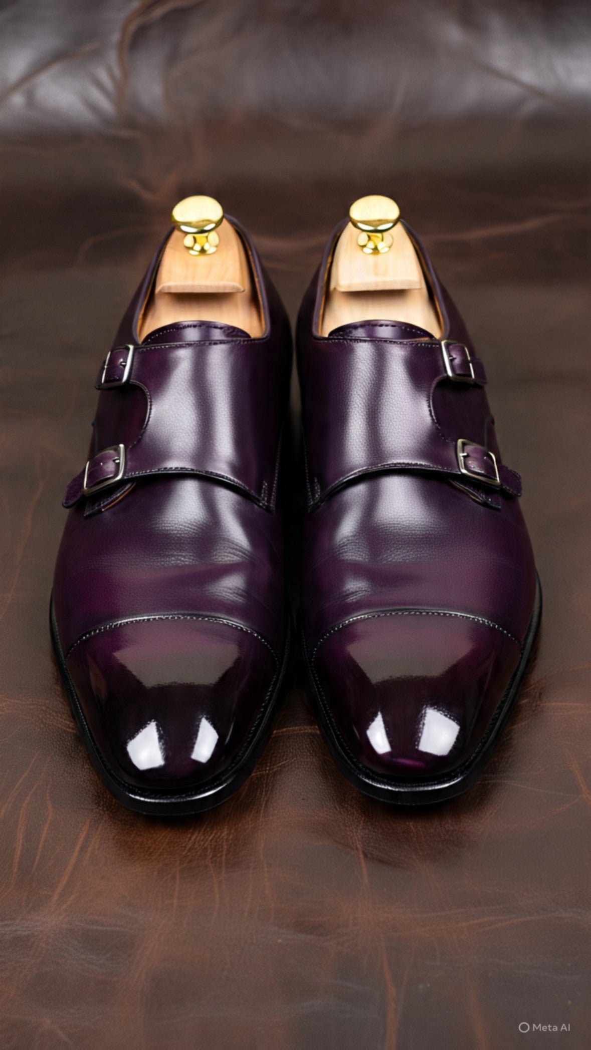 Purple patine monkstrap