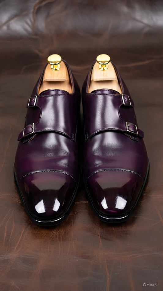 Purple patine monkstrap