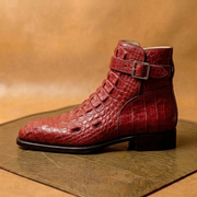 Red Crocodile jodhpur Boots