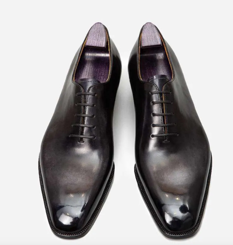 Wholecut gray-black oxford