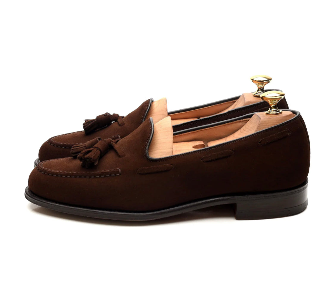 Brown tassel suede loafers - Whimsical Walk