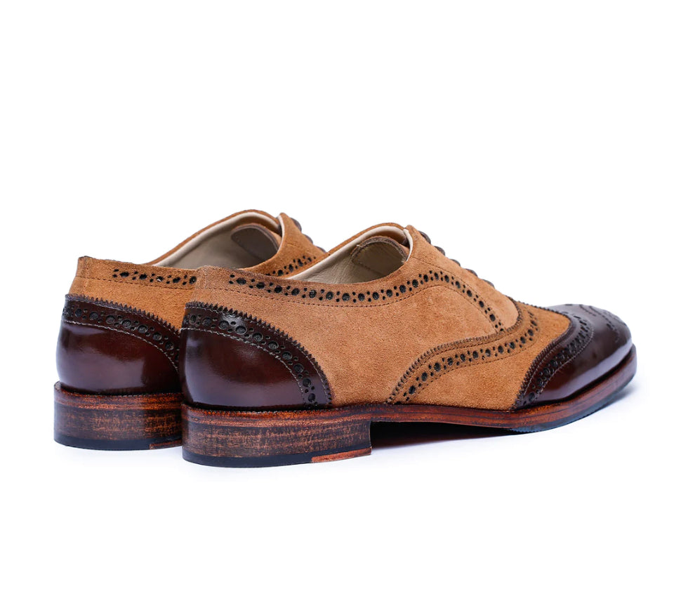 Tan suede wingtip - Whimsical Walk