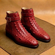 Red Crocodile jodhpur Boots